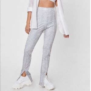 Nasty Gal petite split hem snake pants